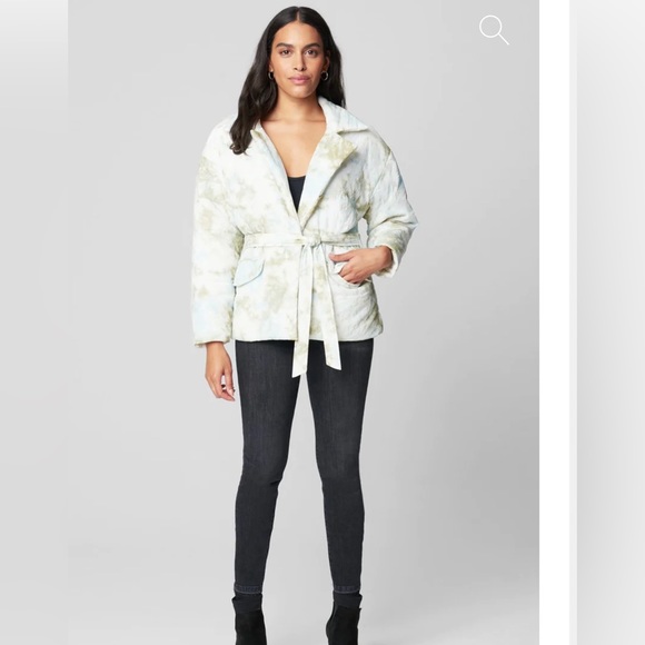 Blank NYC Perfect Day Belted Watercolor Puffer Jacket Size M - Picture 4 of 15